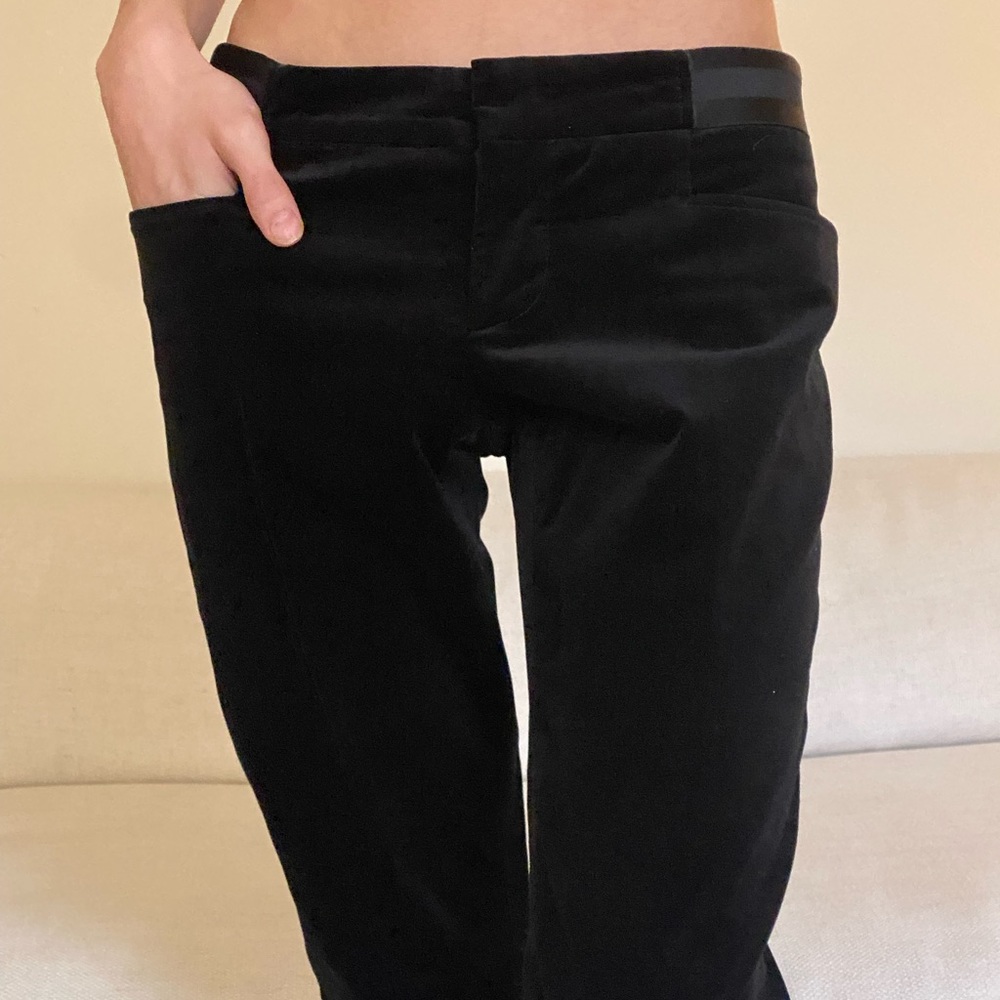 Authentic Gucci Women’s Signature Black Velvet Pants by Tom Ford Fall 1996